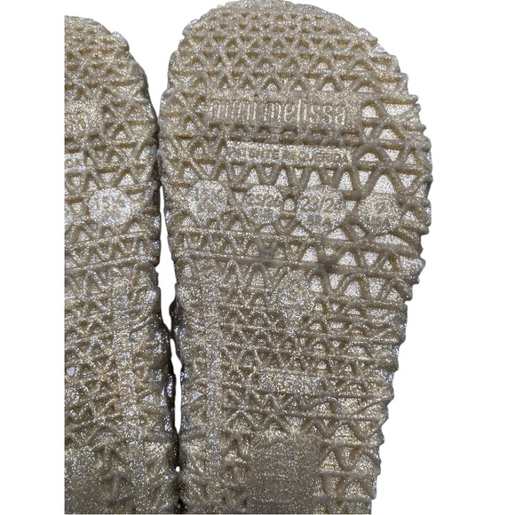 Mini Melissa Gold  Shoes for Sophisticated Style campana size 9 - Picture 5 of 6